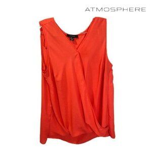 Atmosphere Women's Cross Wrap Top Sleeveless‎ Surplice Blouse
